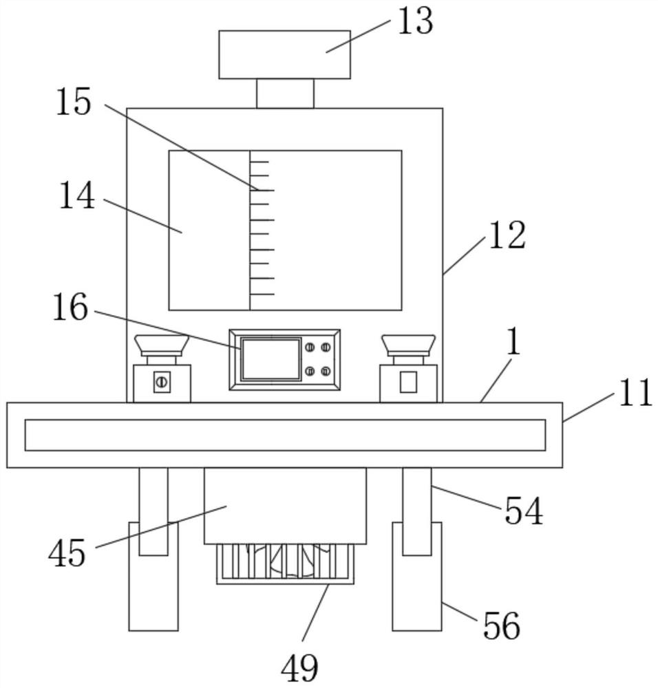 Shore-based feed scattering device with flow adjusting mechanism for aquaculture