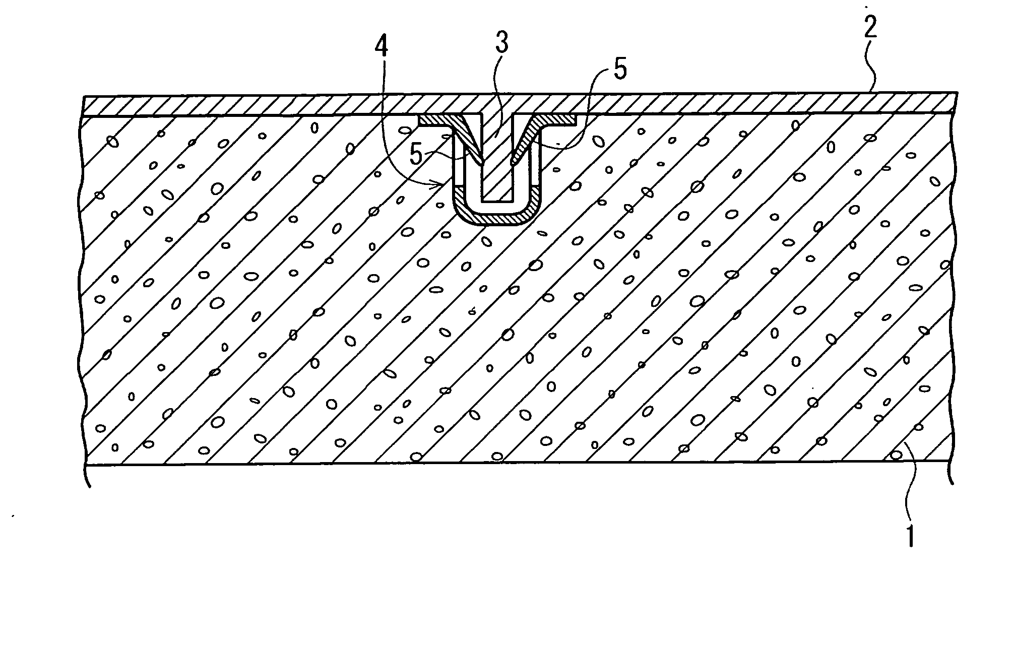 Mounting structure for EA material