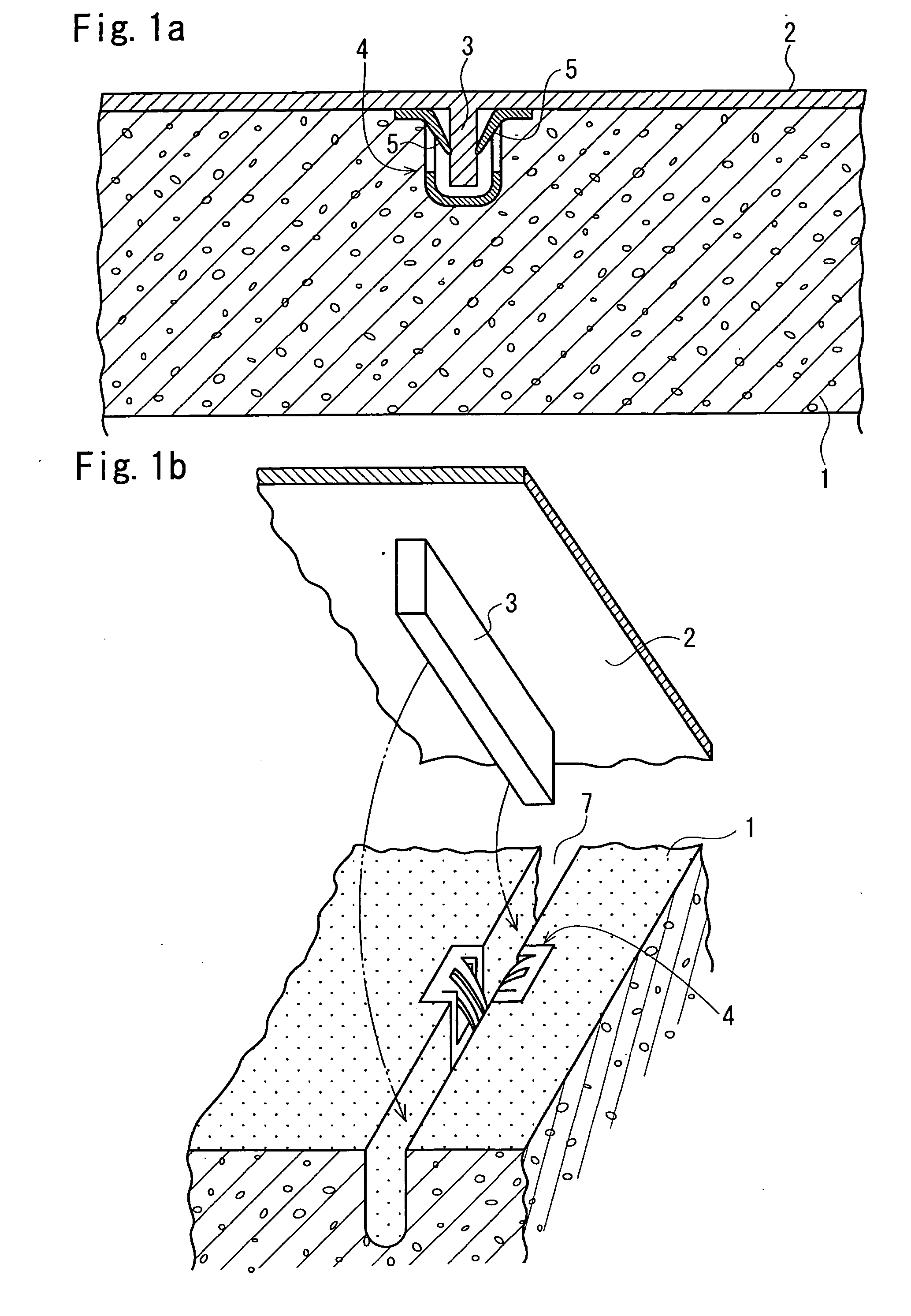 Mounting structure for EA material