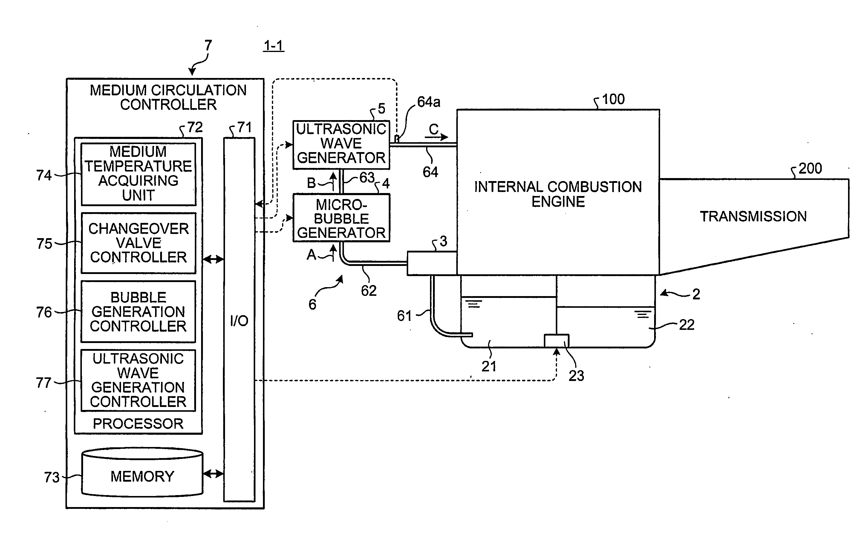 Medium circulating apparatus for improving startability and warm up ability