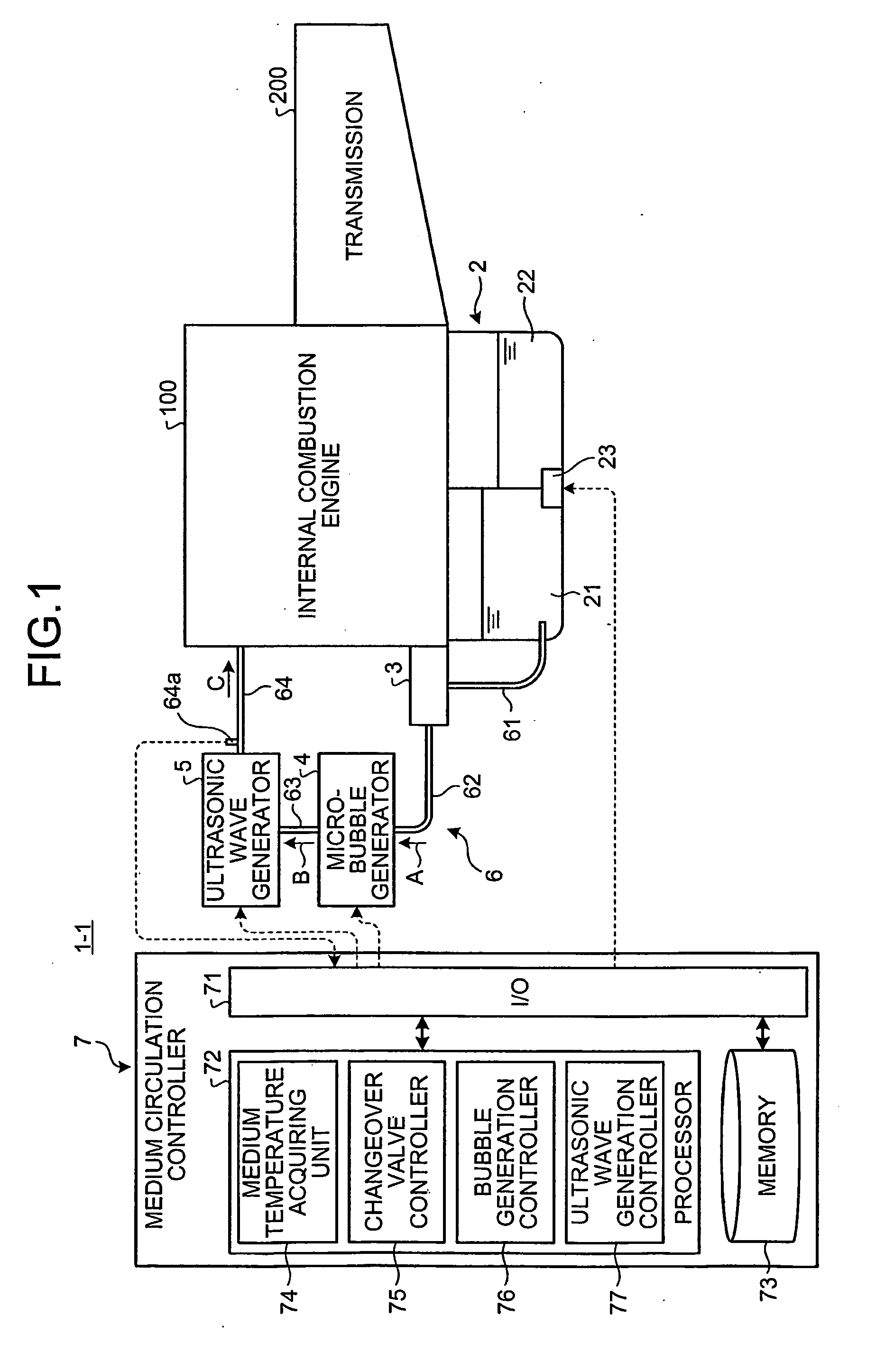 Medium circulating apparatus for improving startability and warm up ability