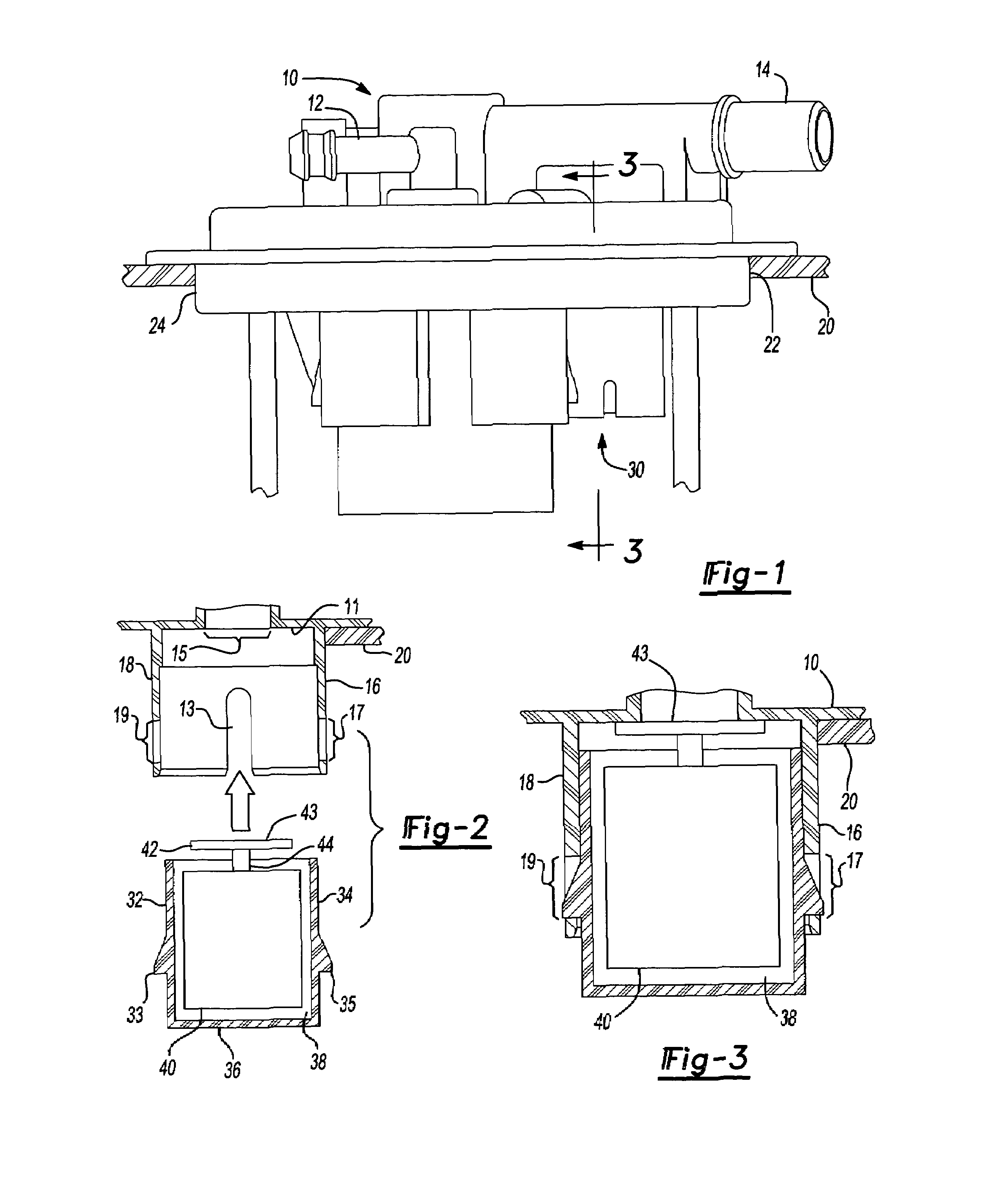 Vapor vent valve for fuel pump module