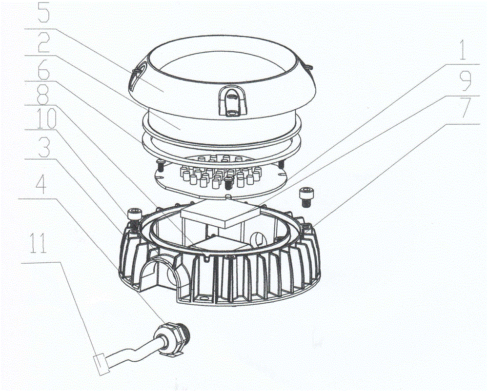 Novel sealed LED light source suitable for being installed outdoors