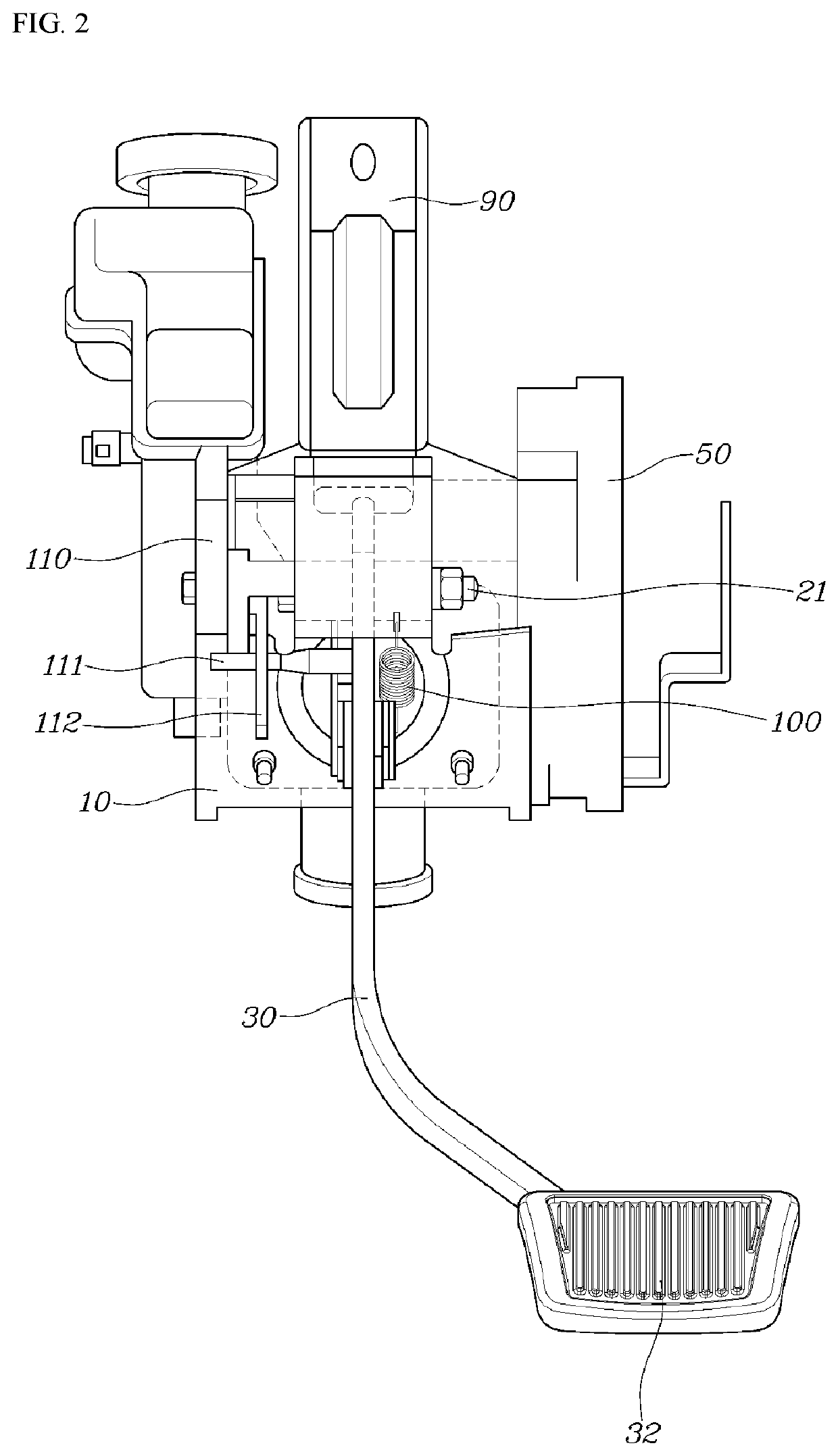 Foldable brake pedal device for autonomous vehicle