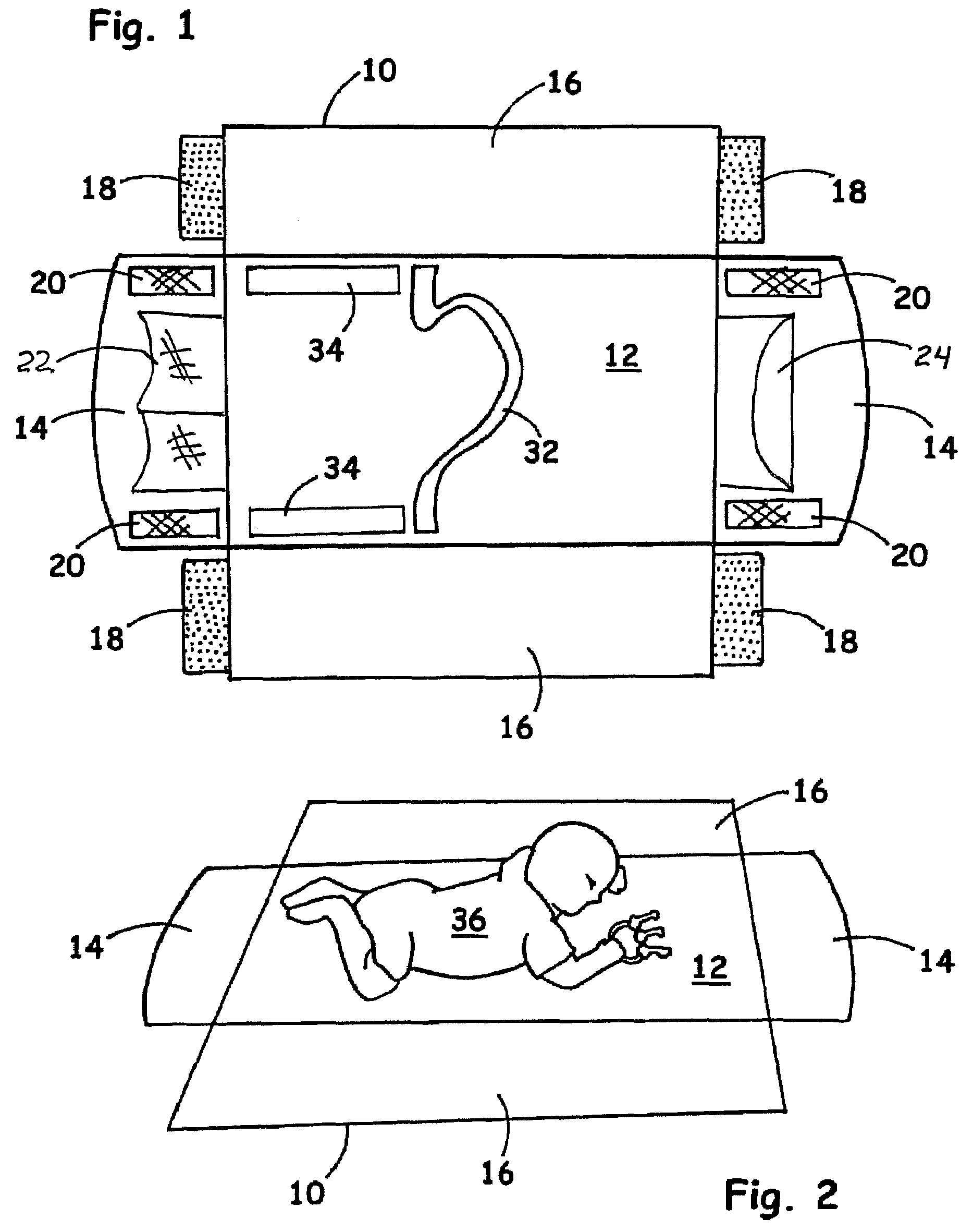 Infant pad assembly with multiple configurations