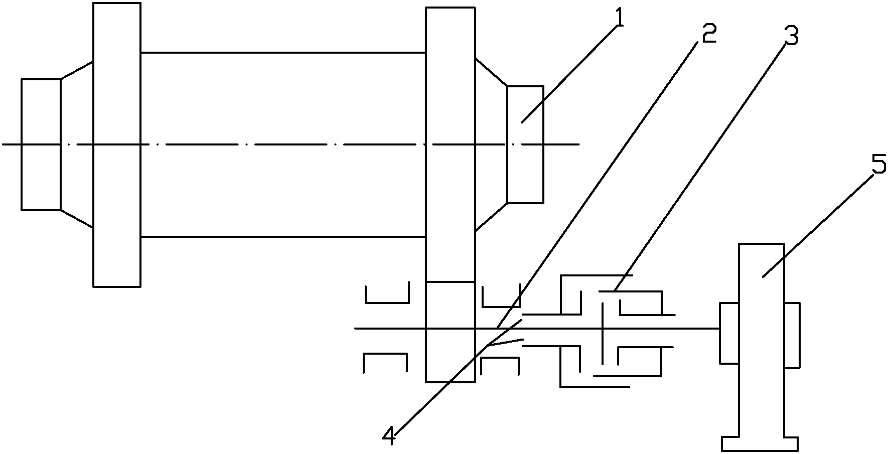 Ball mill connecting shaft device