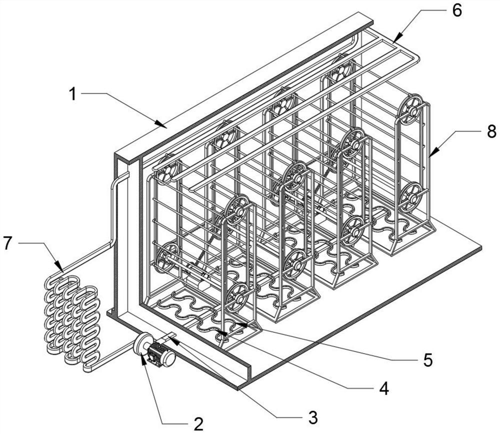 A circulating greenhouse mechanism based on flue-cured tobacco room