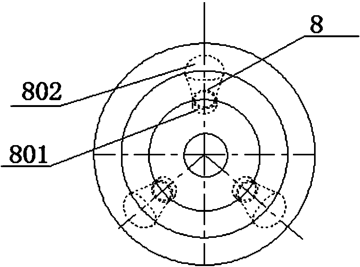 Method for machining circumferential taper holes in irregular spraying pipe casing and composite clamp thereof