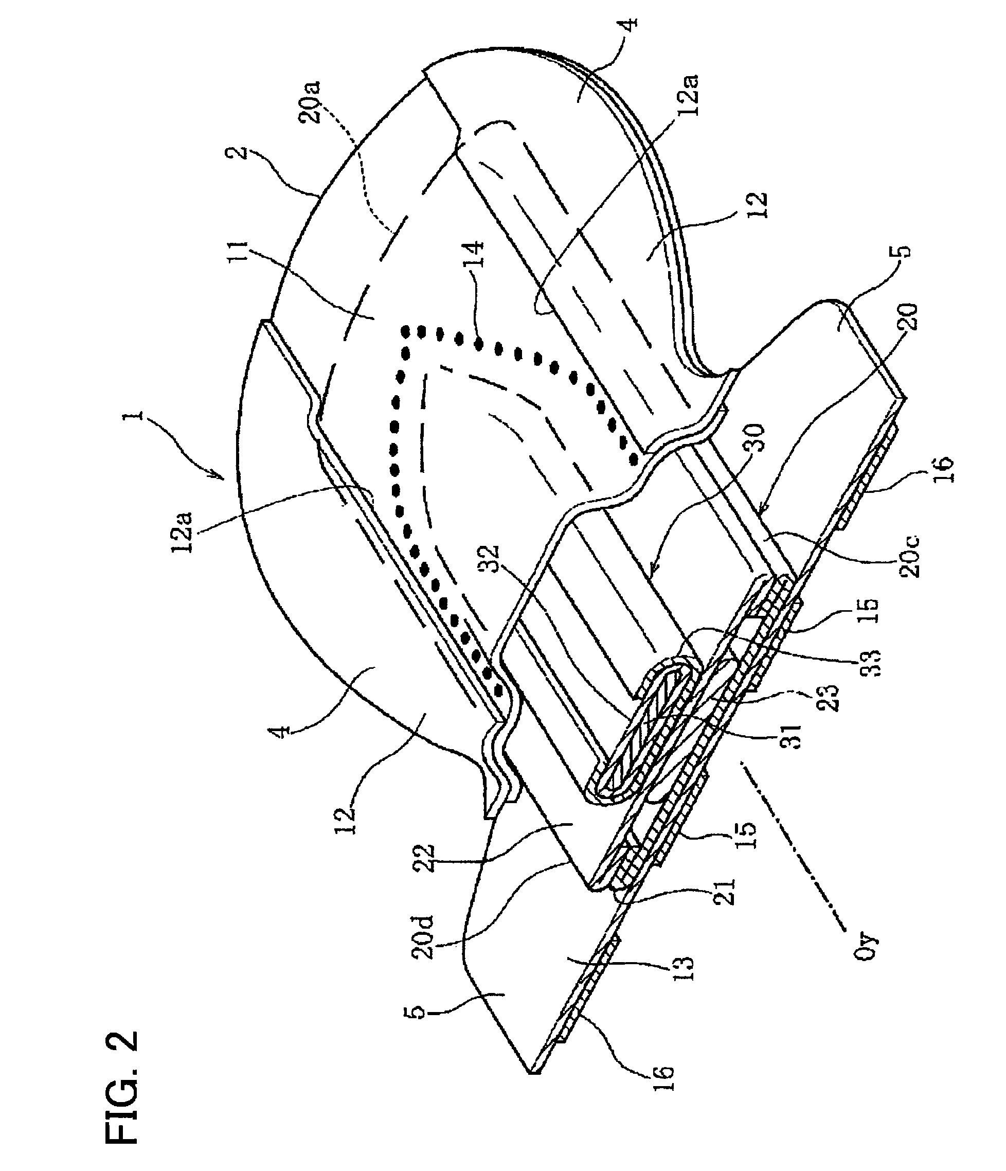 Absorbent article for sanitary napkin