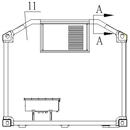 Lightweight electromagnetic shielding square cabin and preparation process thereof