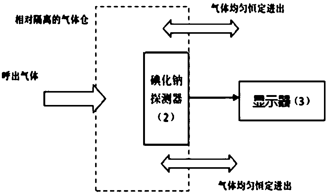 Simple positron nuclide real time detection mask and detection method