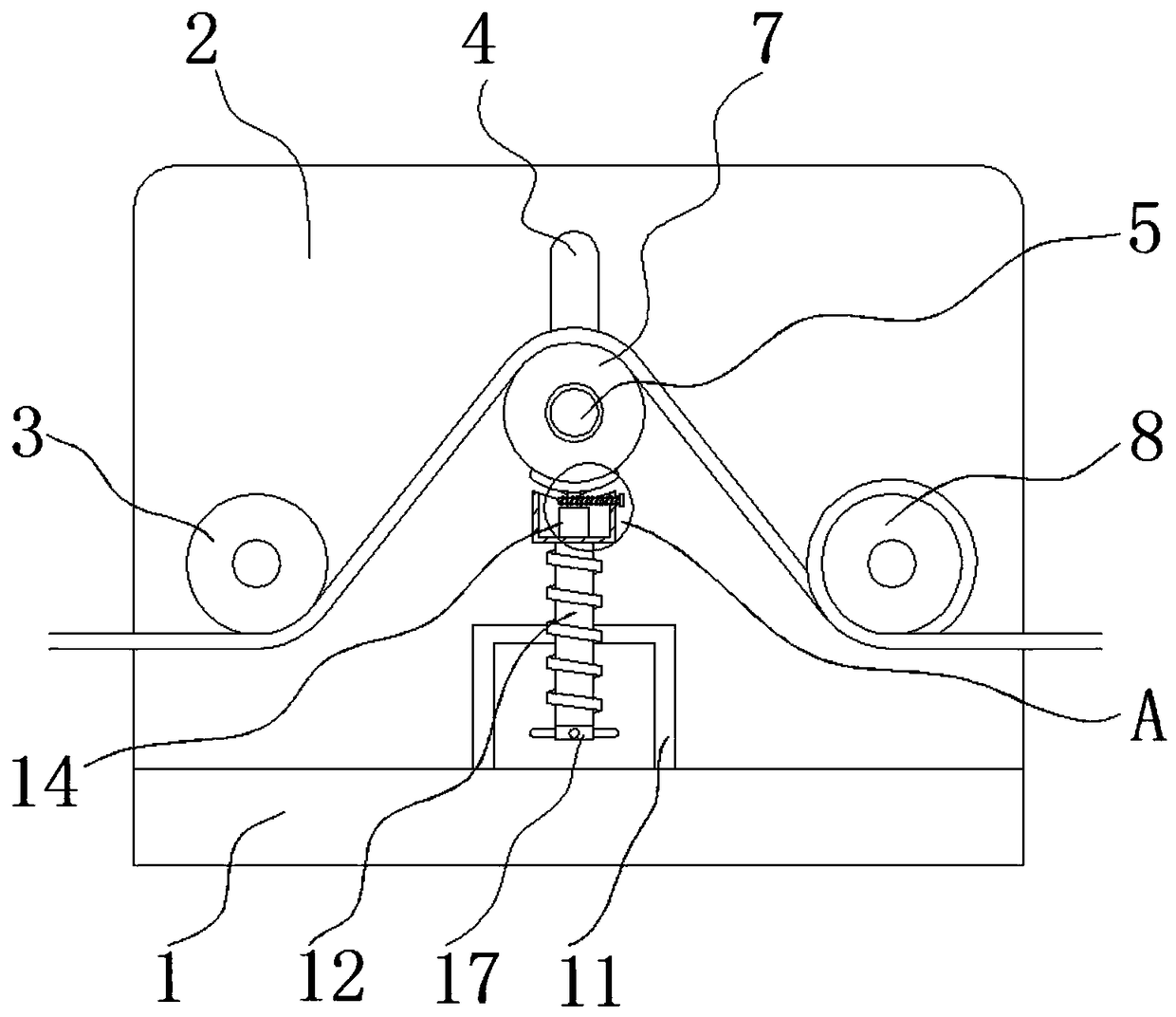 Chemical fiber silk tensioning mechanism