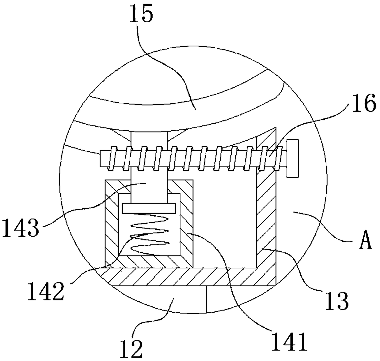 Chemical fiber silk tensioning mechanism