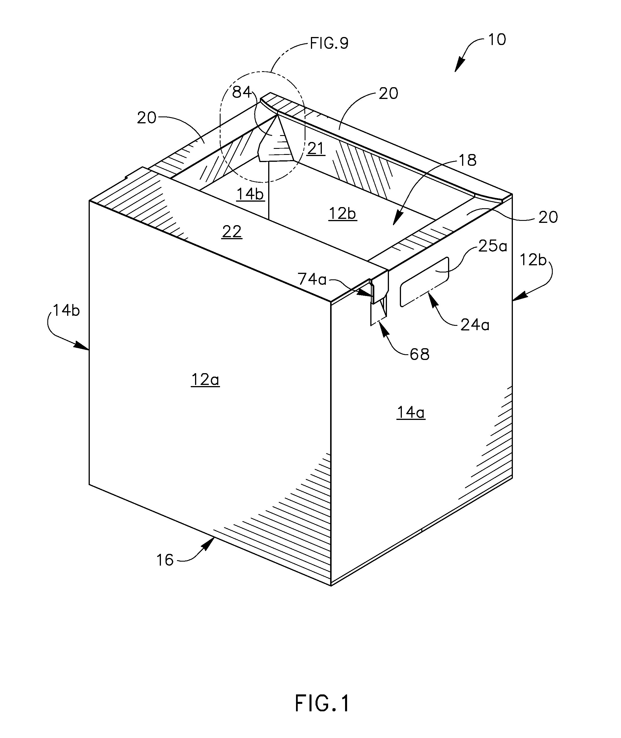 Frame face display and shipping container