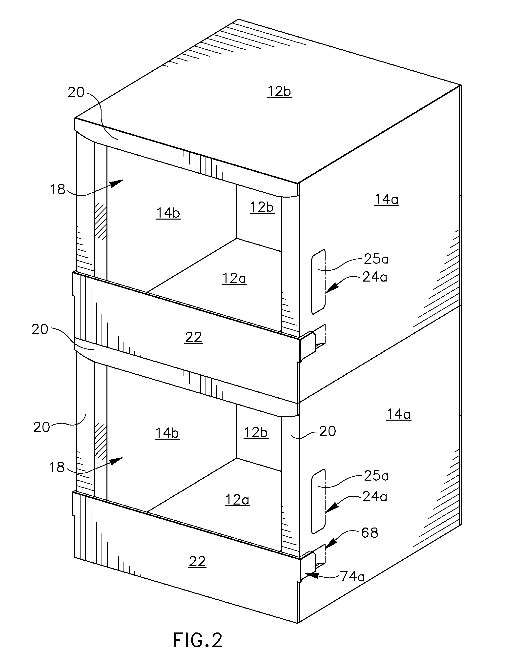 Frame face display and shipping container