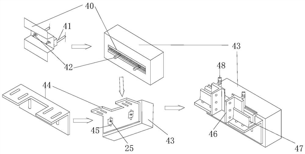 Glass curtain wall construction structure and construction method