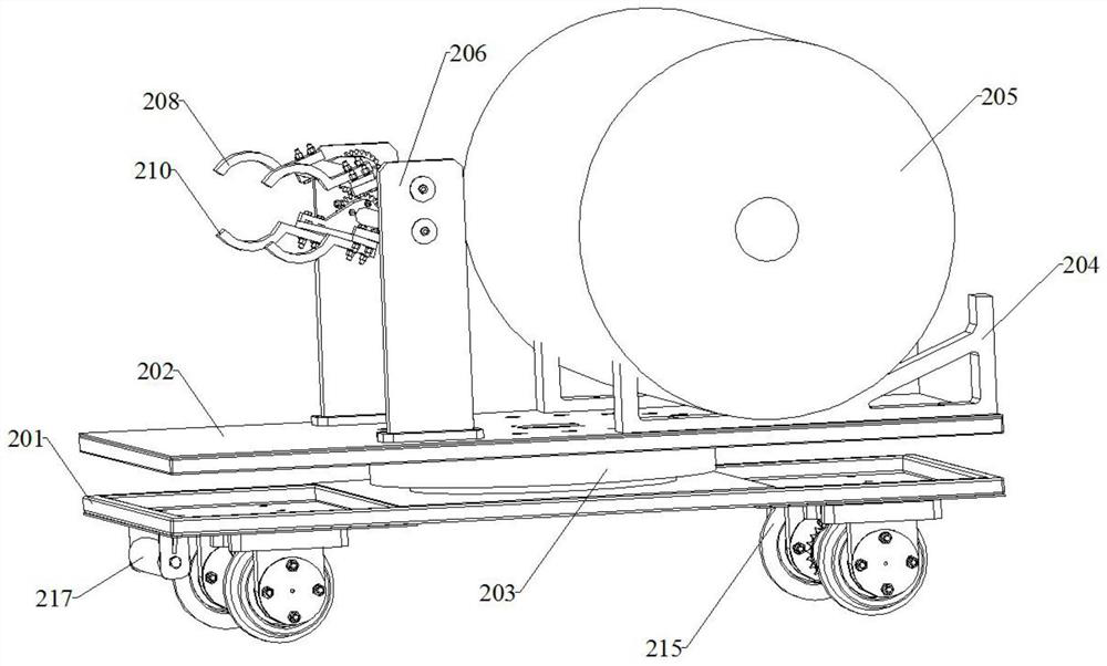 Wide roll loading and unloading mechanism, splitting machine equipment and using method of splitting machine equipment