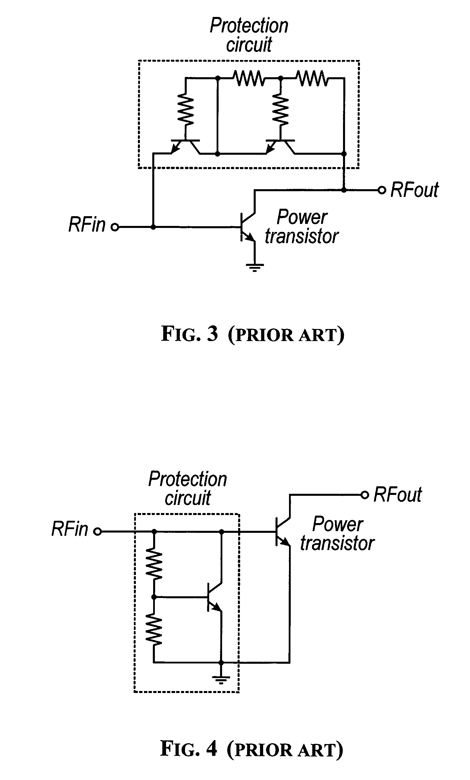 Protection of output stage transistor of an RF power amplifier