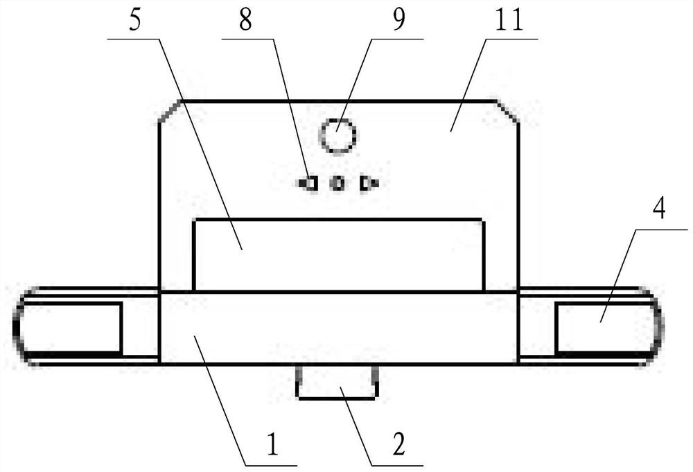 A vehicle axle angle measuring device