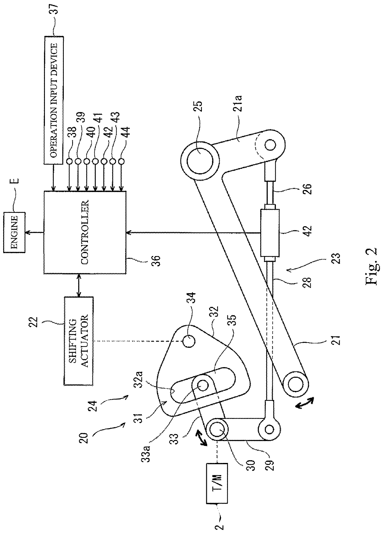 Transmission-equipped vehicle