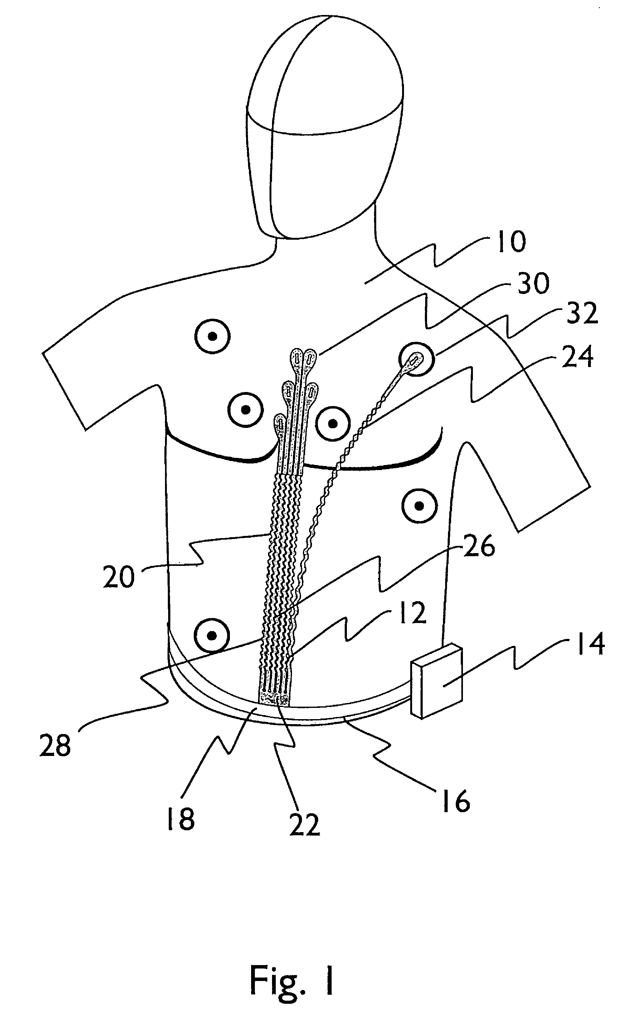 Electrode harness and method of taking biopotential measurements