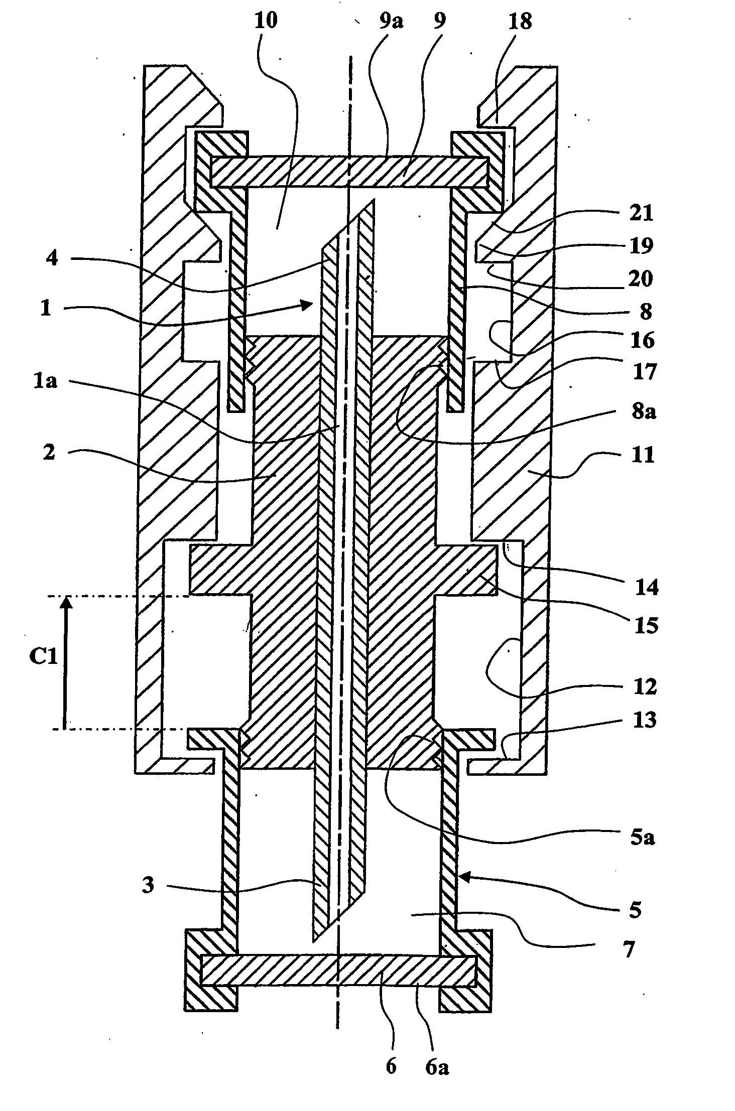 Perforating connector with sterile connection