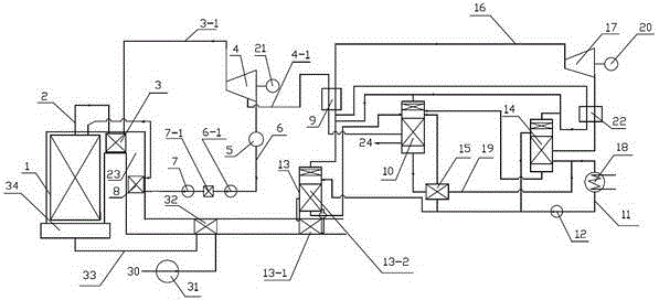 Extraction steam Rankine-organic Rankine combined circulating power generation device