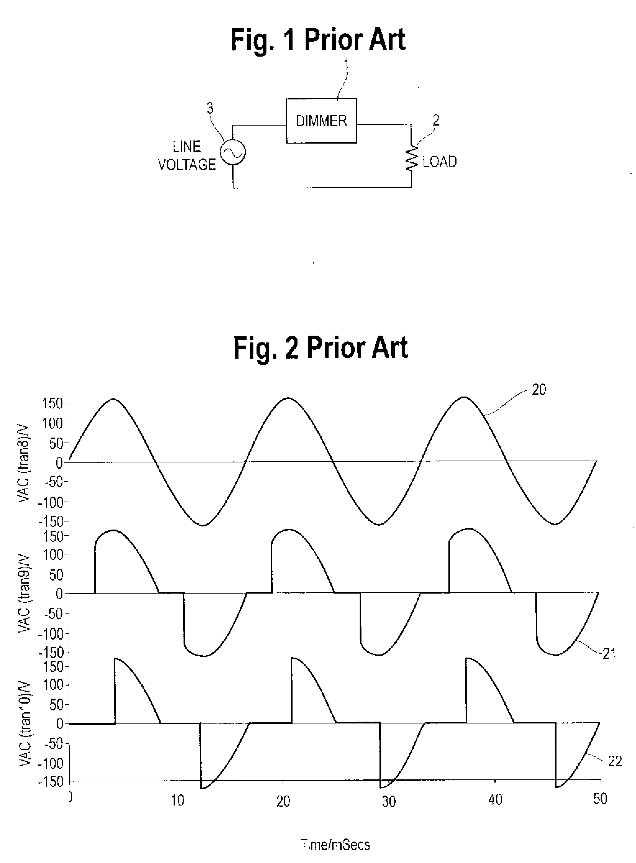 Dimming Circuit for Led Lighting Device With Means for Holding Triac in Conduction