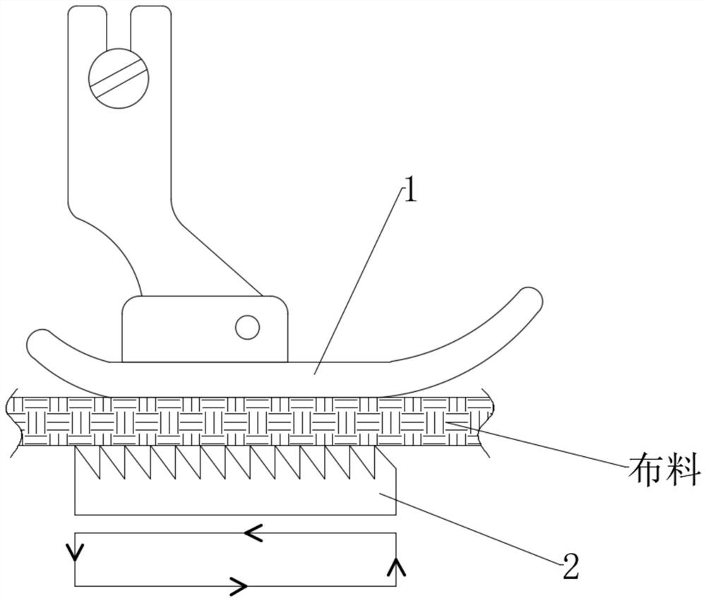 Magnetic guide synchronous type sewing machine feeding mechanism and using method thereof