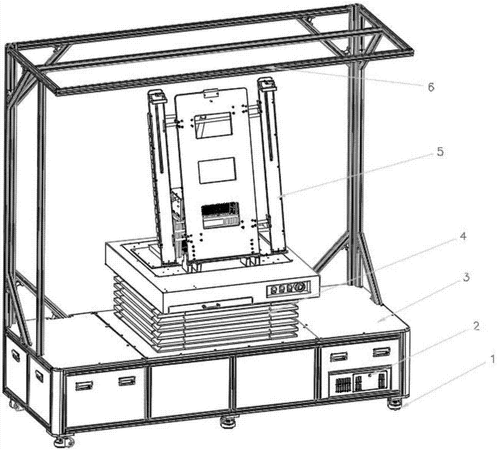 Lifting detection device applicable to large-size LCM module