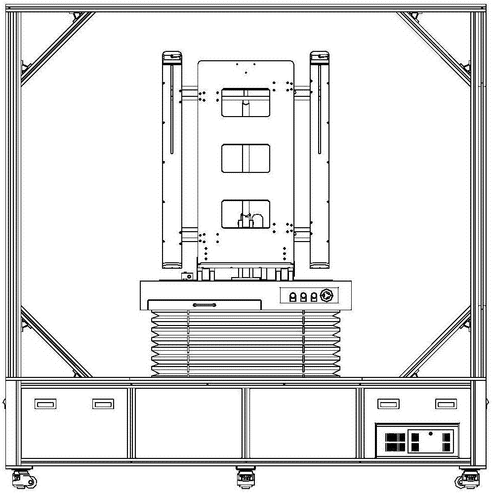 Lifting detection device applicable to large-size LCM module