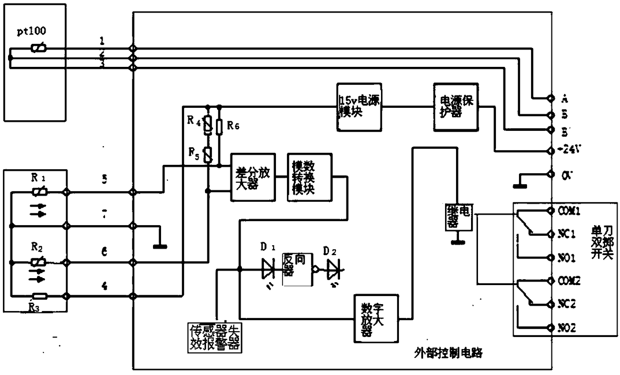 Engine oil cutoff detection switch and temperature detection integrated device