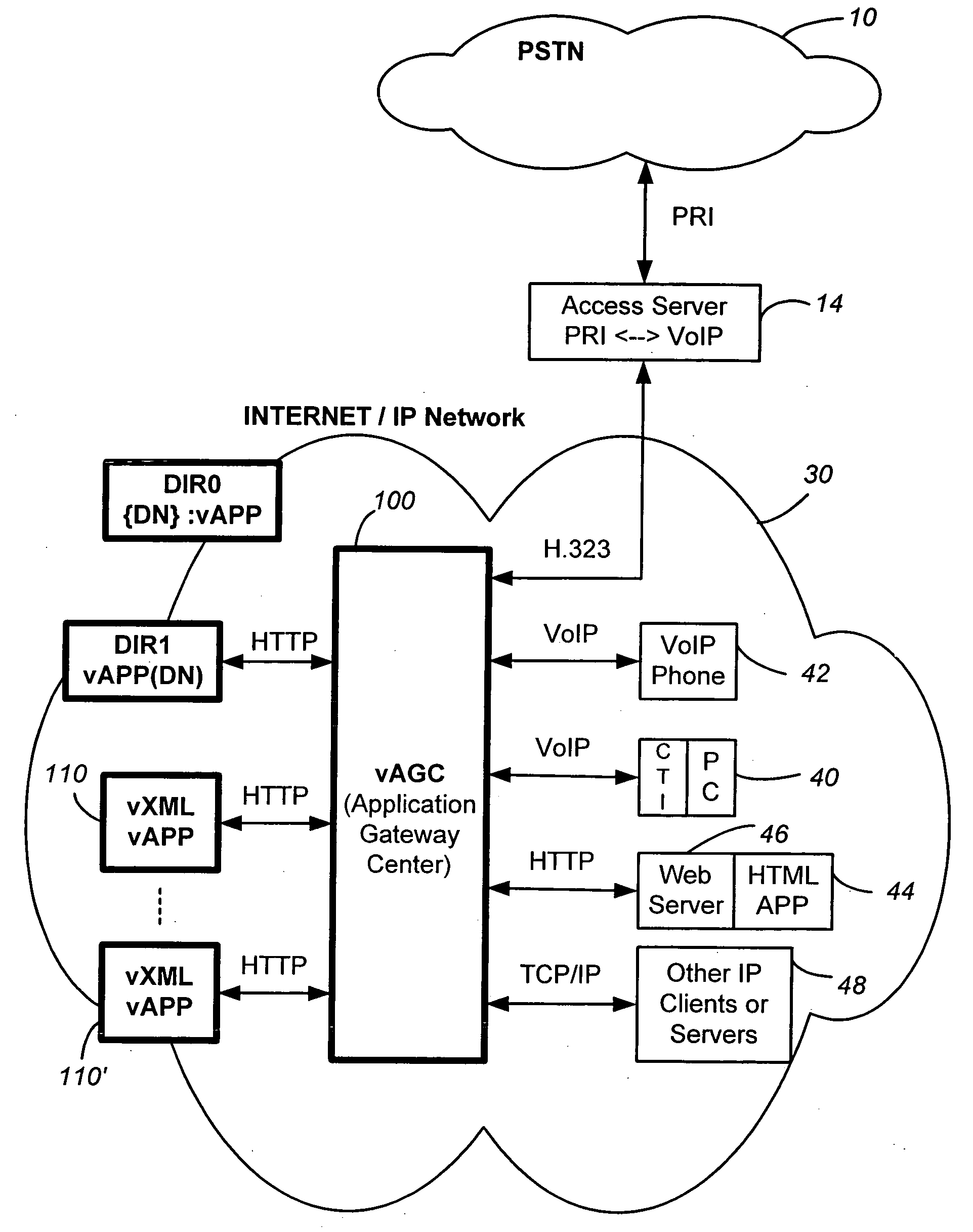 Networked computer telephony system driven by web-based applications