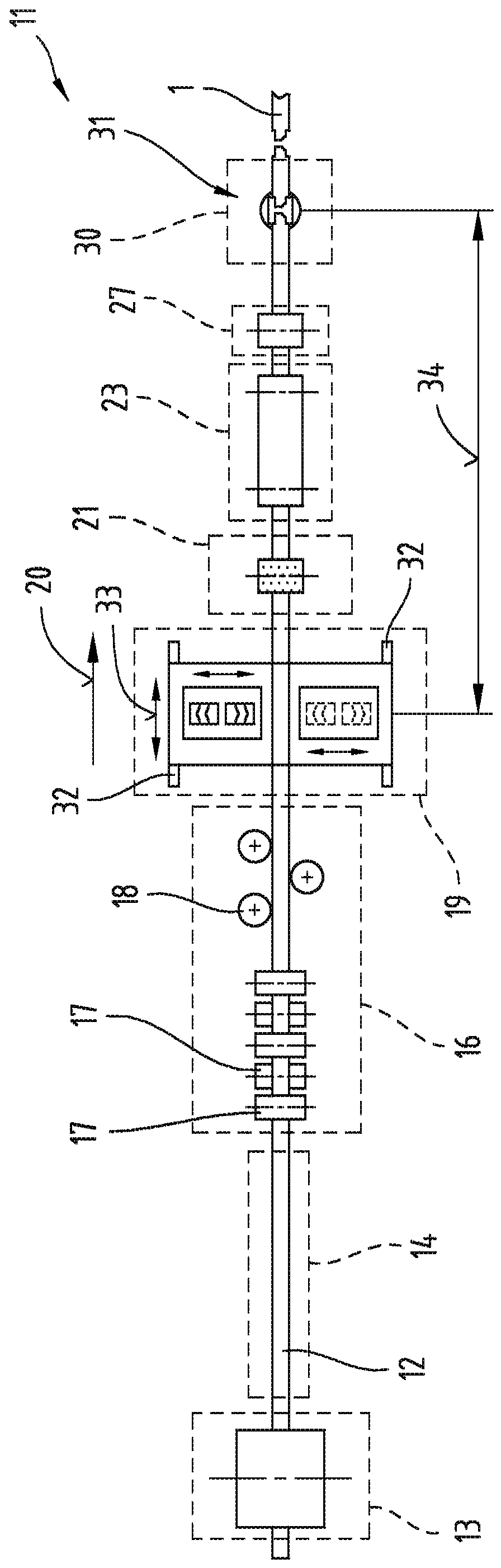 Manufacturing installation for producing winding bar for electric motor, and method for producing winding bar