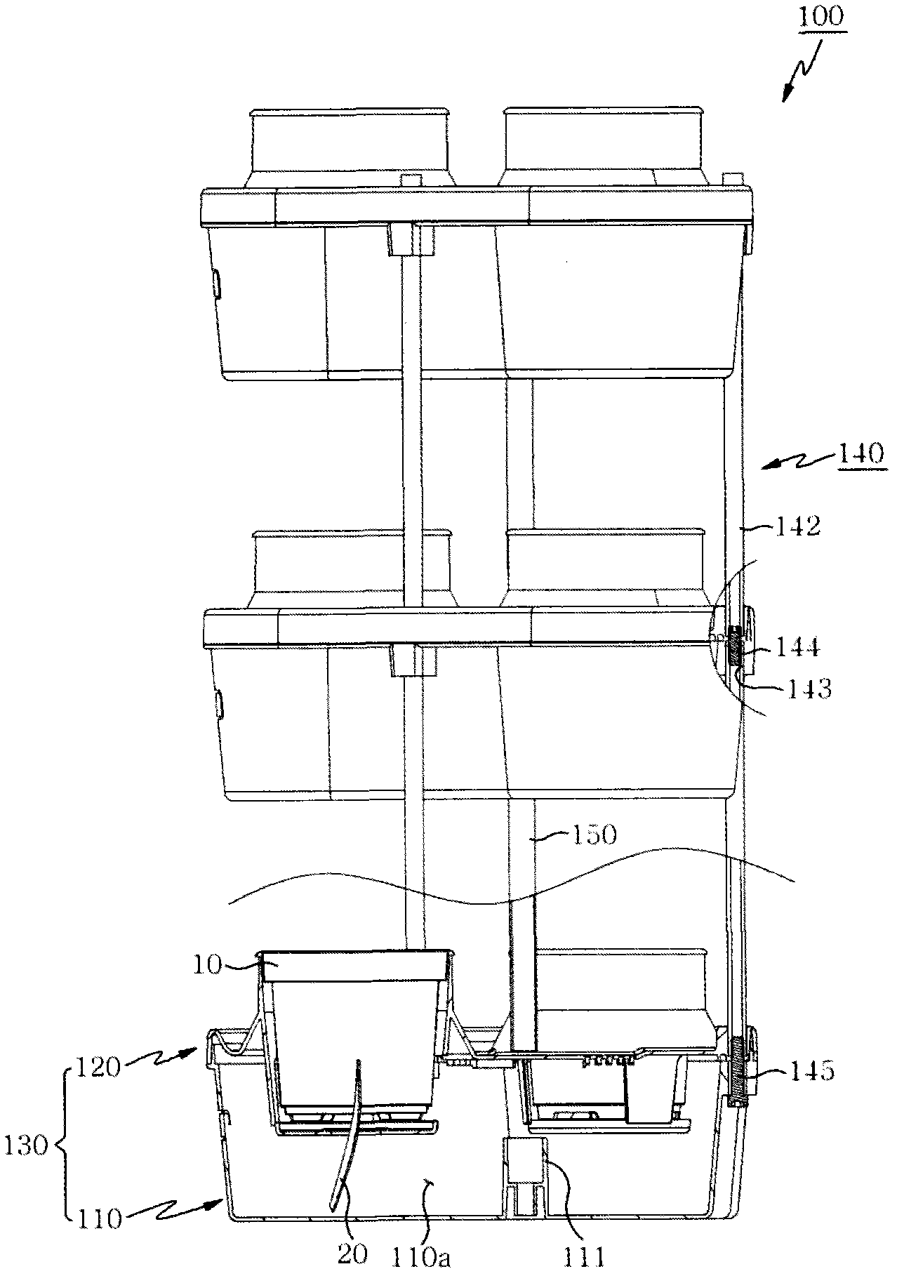 Multi-layer flower pot holder with water supply function