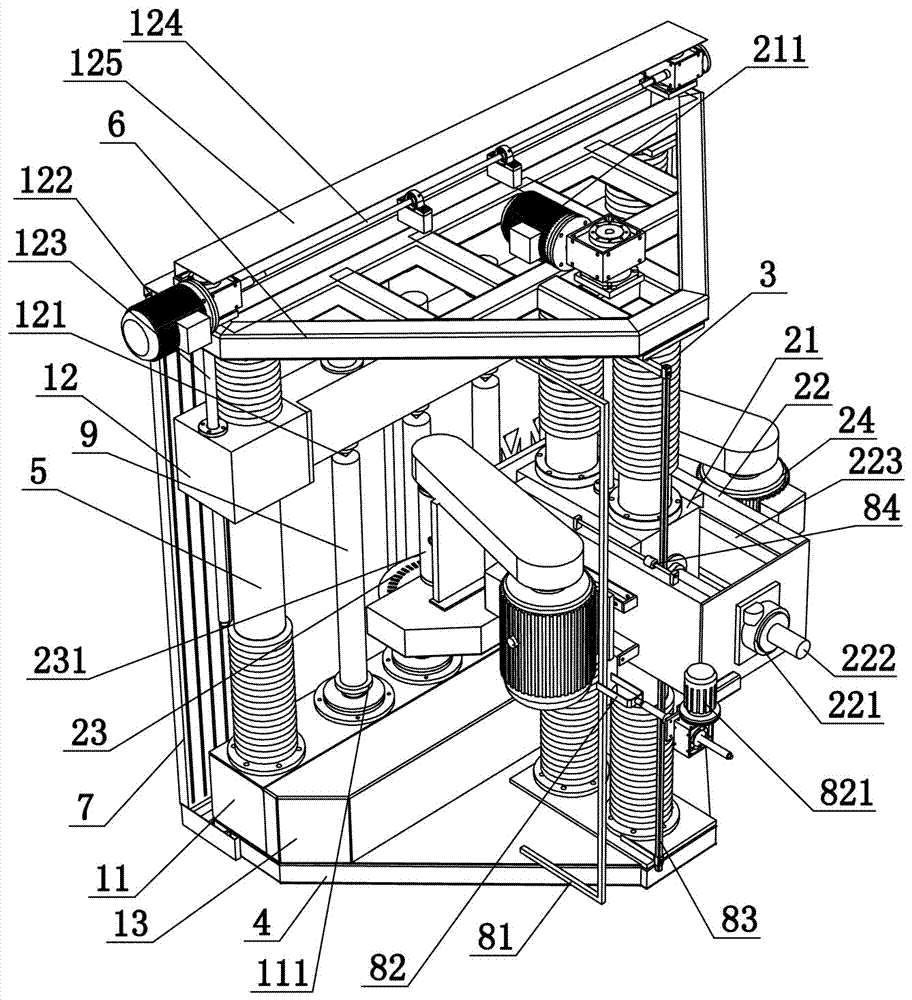 Multi-head vertical stone processing equipment