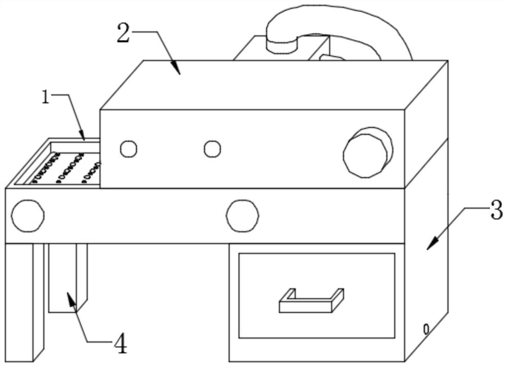 Cleaning device for medical equipment plastic product production