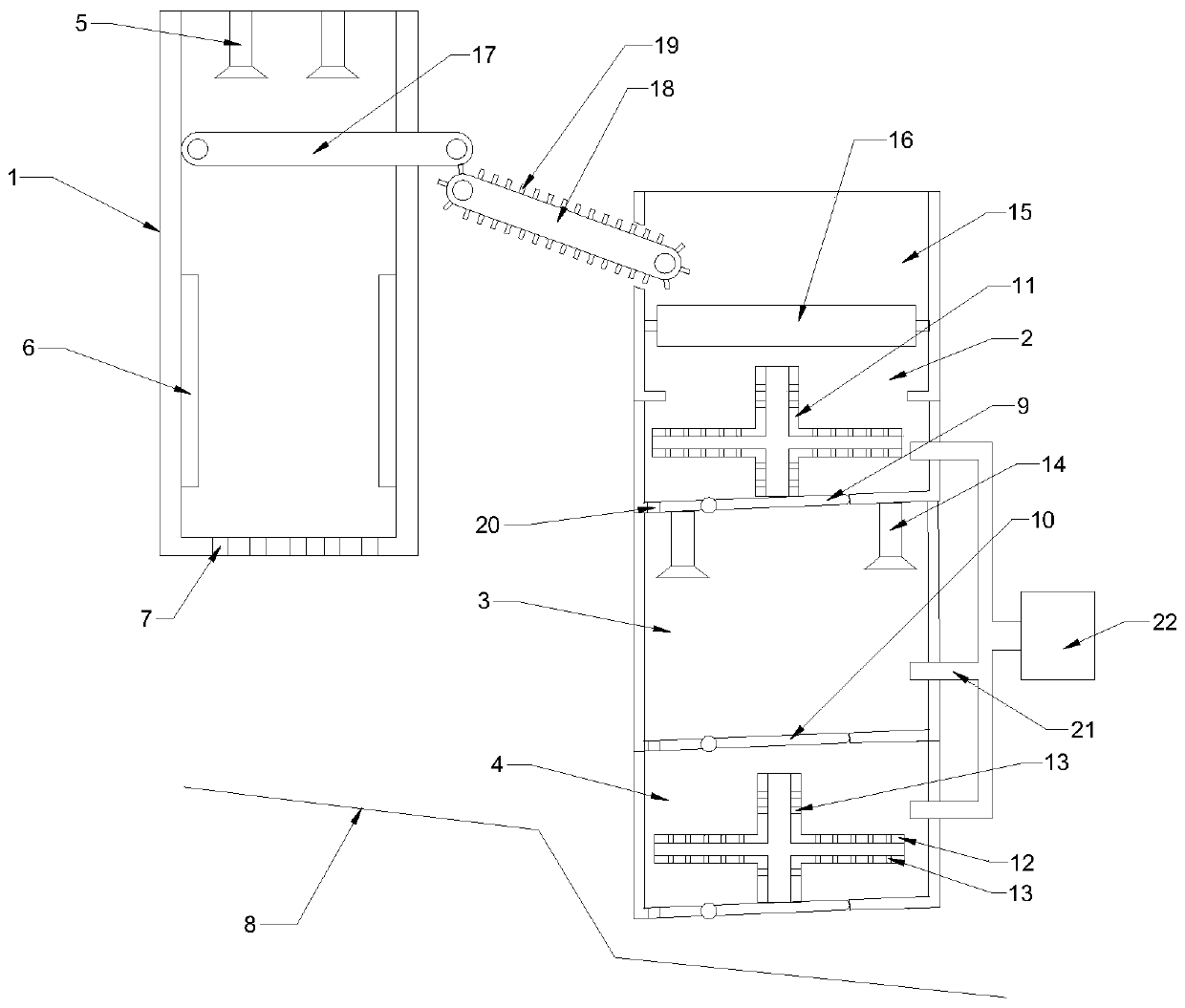 Aerobic fermentation equipment for kitchen waste