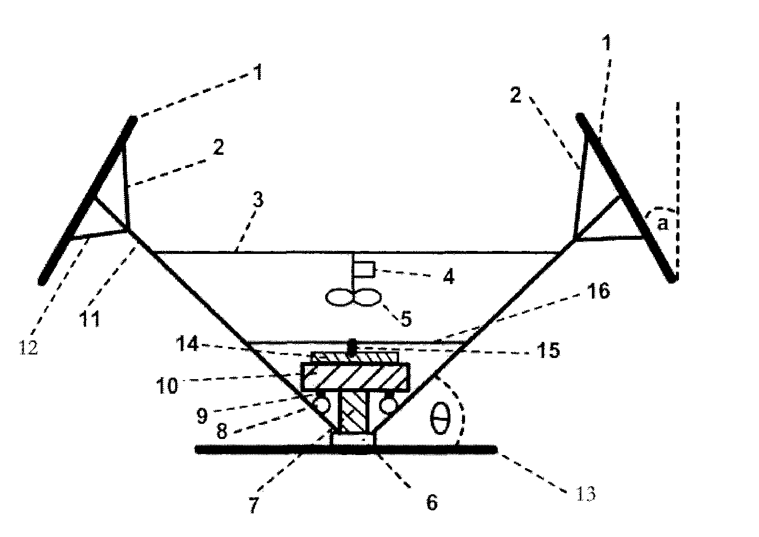 V-shaped vertical windmill