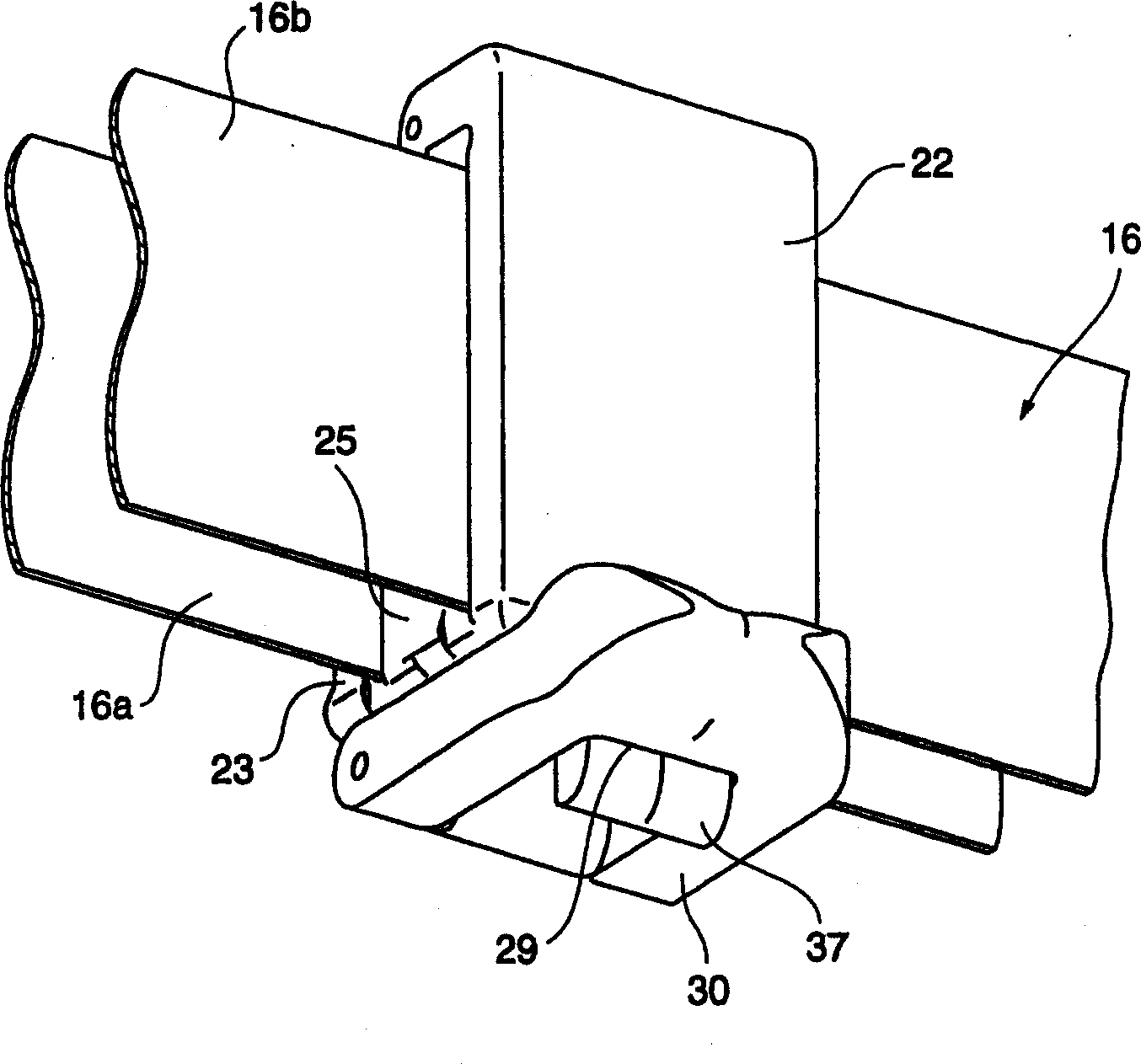 Child car seat and its locking belt device