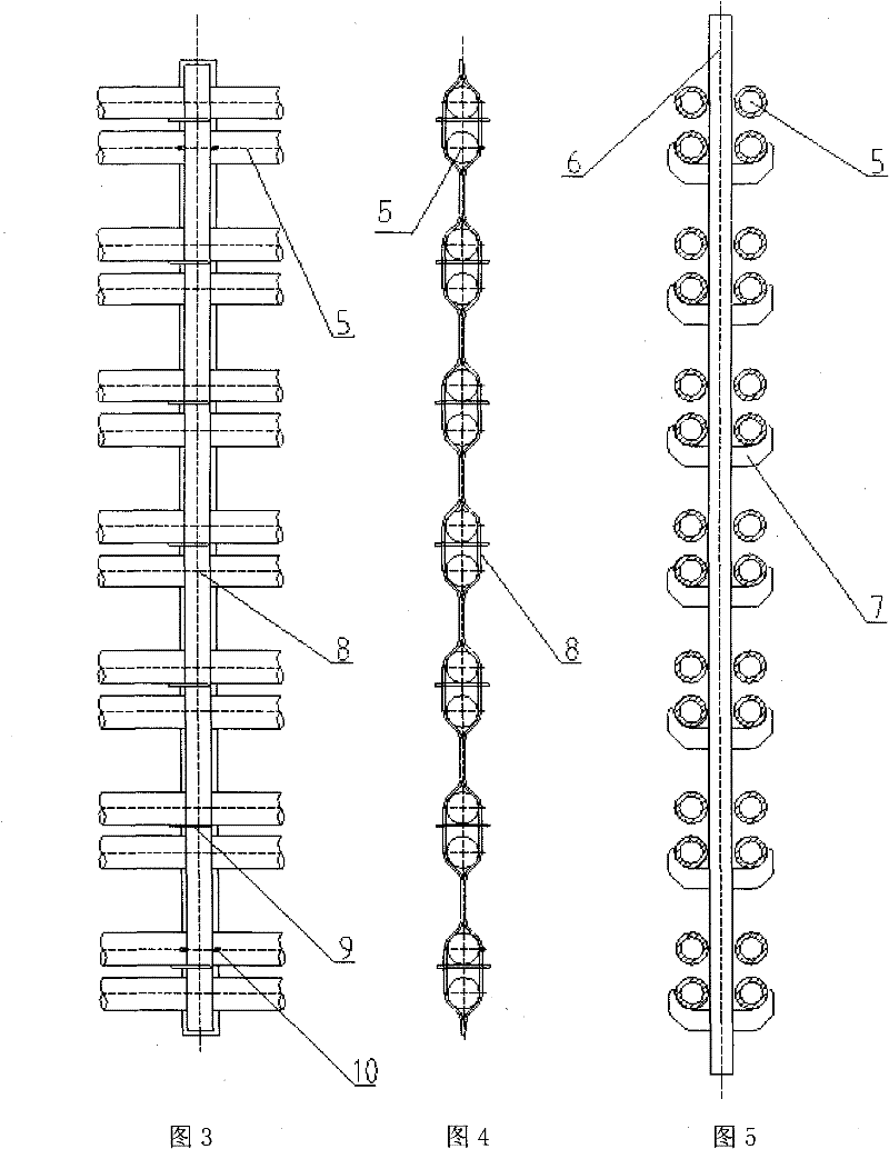 Suspension structure of pendent tube used for S-shaped tube panel