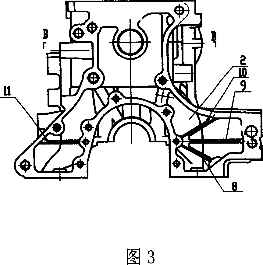 Single-column type automobile engine body