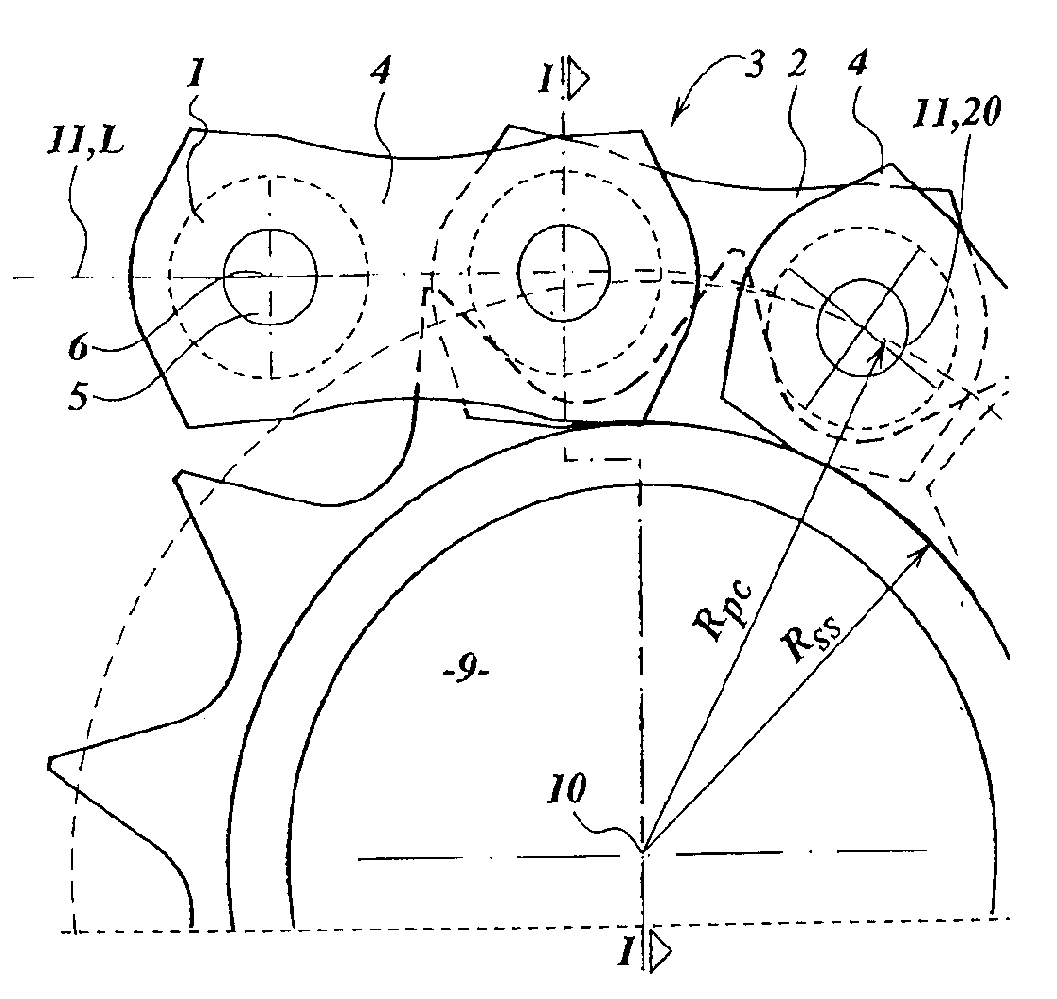 Chain for a chain transmission