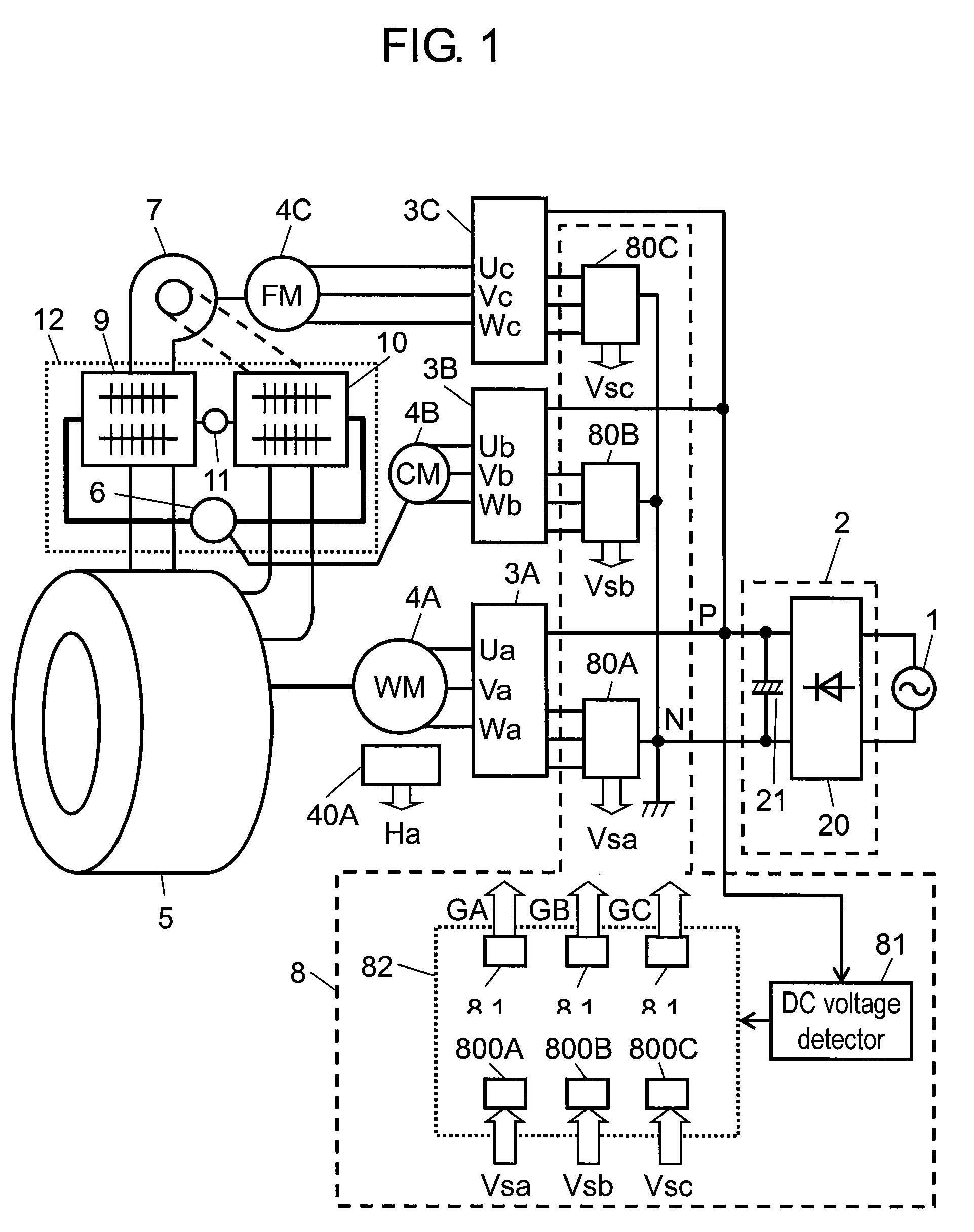 Motor driving apparatus of washing and drying machine