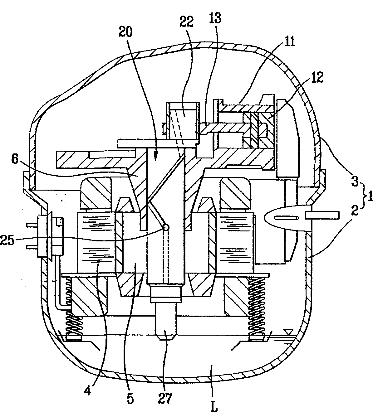 Crank shaft of refrigeration compressor