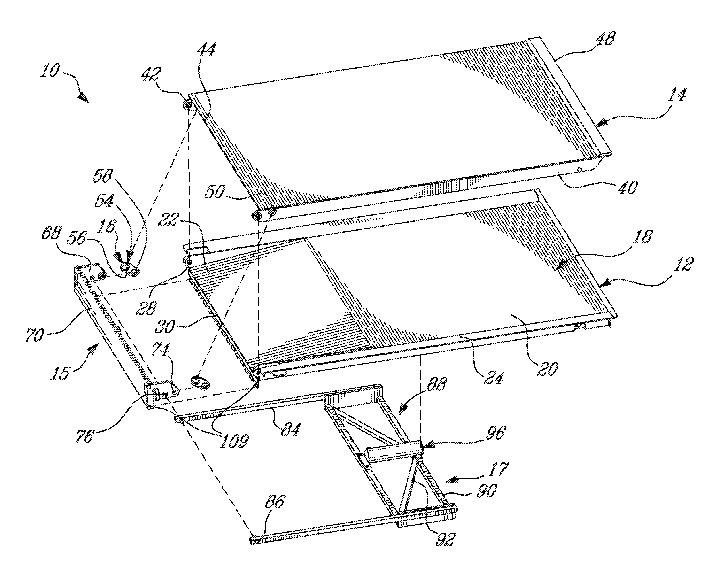 Deployable ramp assembly