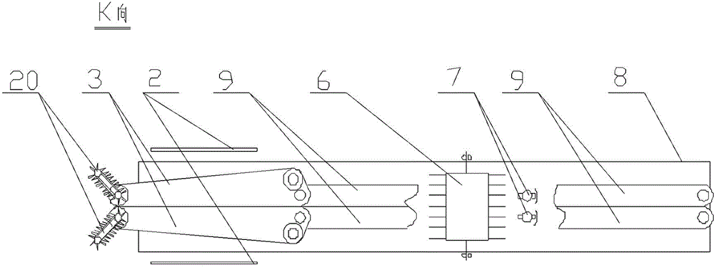 Green soybean combine harvester