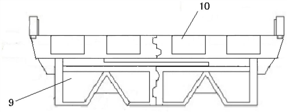 A double-split composite bridge structure