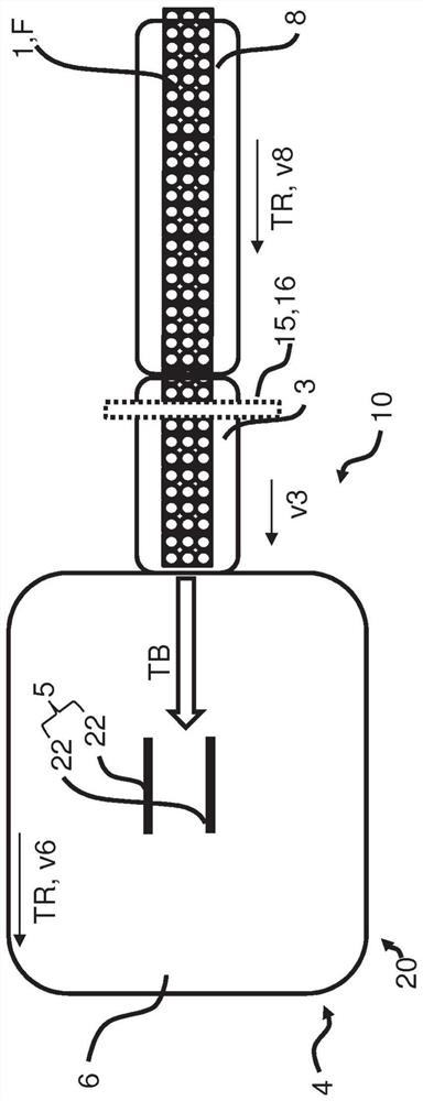 Method and device for handling piece goods moving sequentially in at least one row