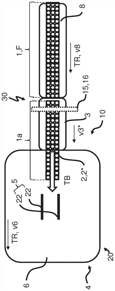 Method and device for handling piece goods moving sequentially in at least one row